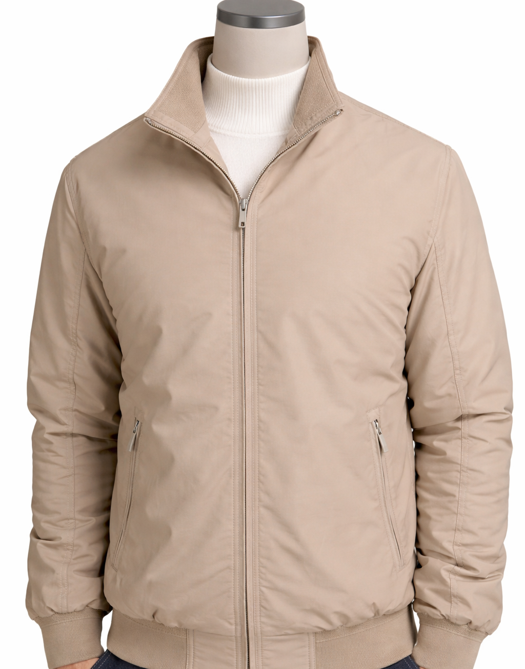 Modern Light Gray Woolen Jacket